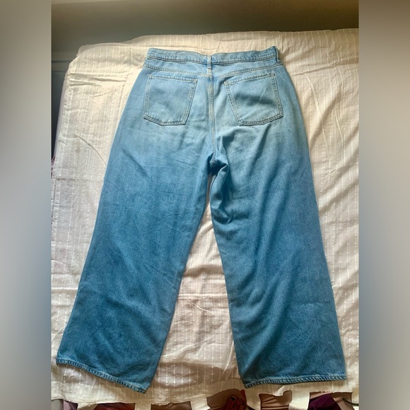 Old navy mid rise baggy wide leg jeans plus size 14 blue denim streetwear - Picture 2 of 8